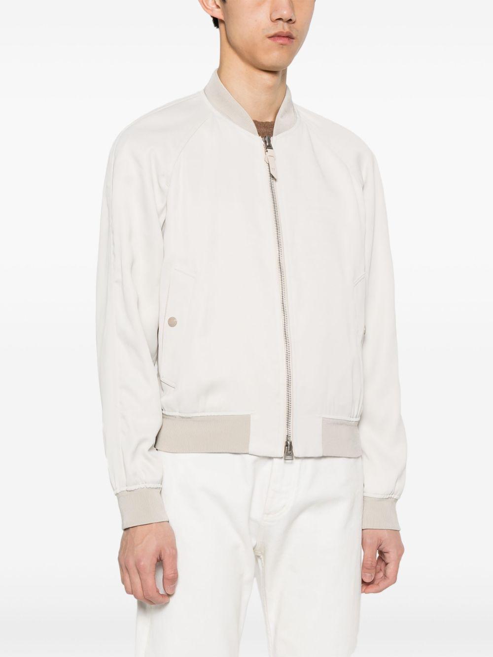 leather-trim bomber jacket Product Image