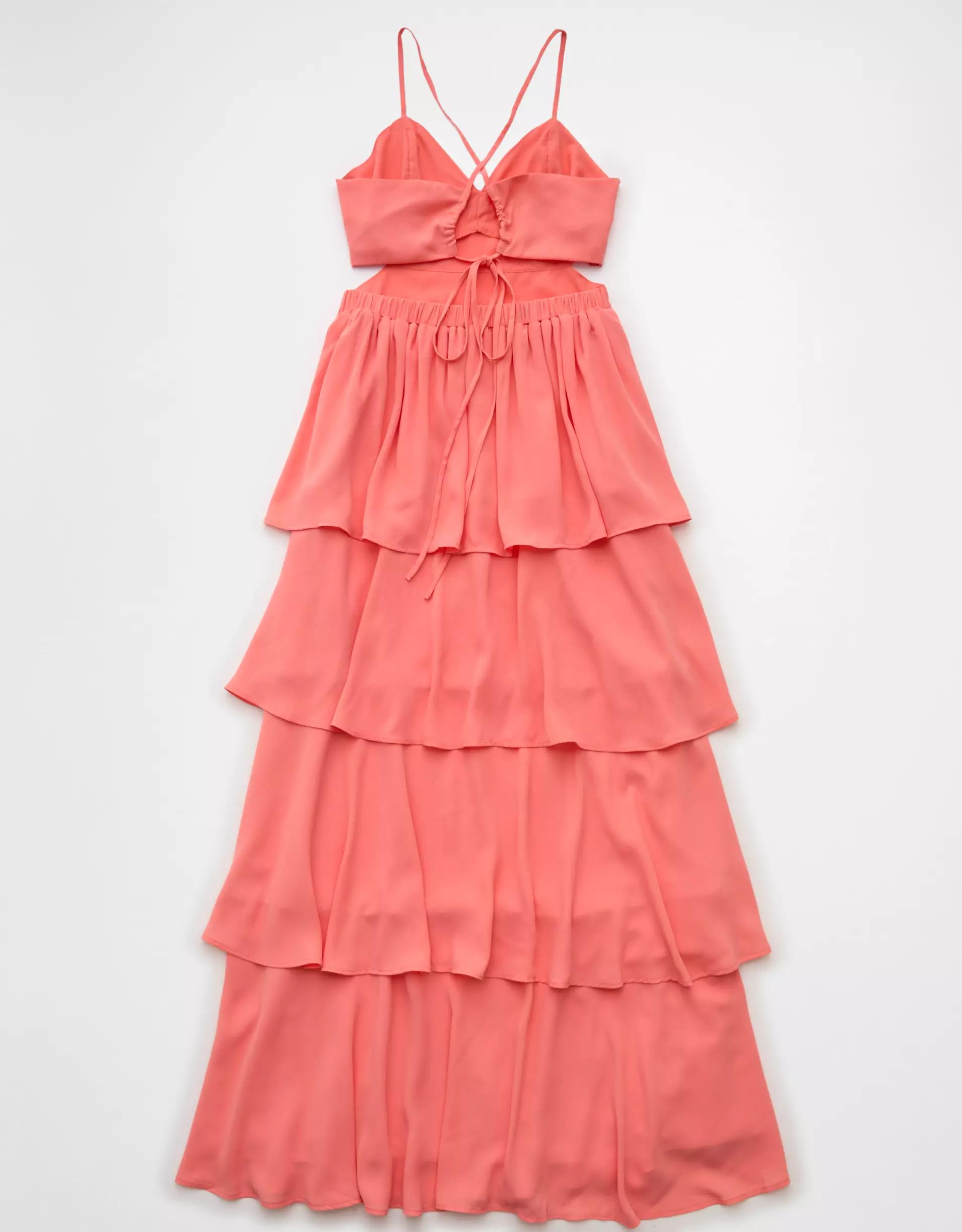 AE Cut-Out Tiered Maxi Dress Women's Product Image