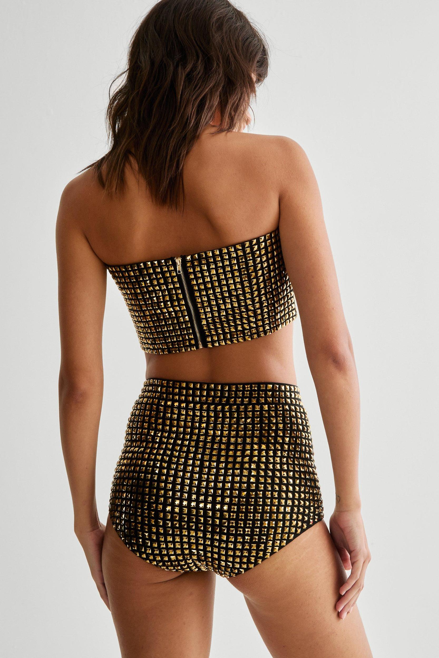 Studded Embellished Bandeau Top Product Image