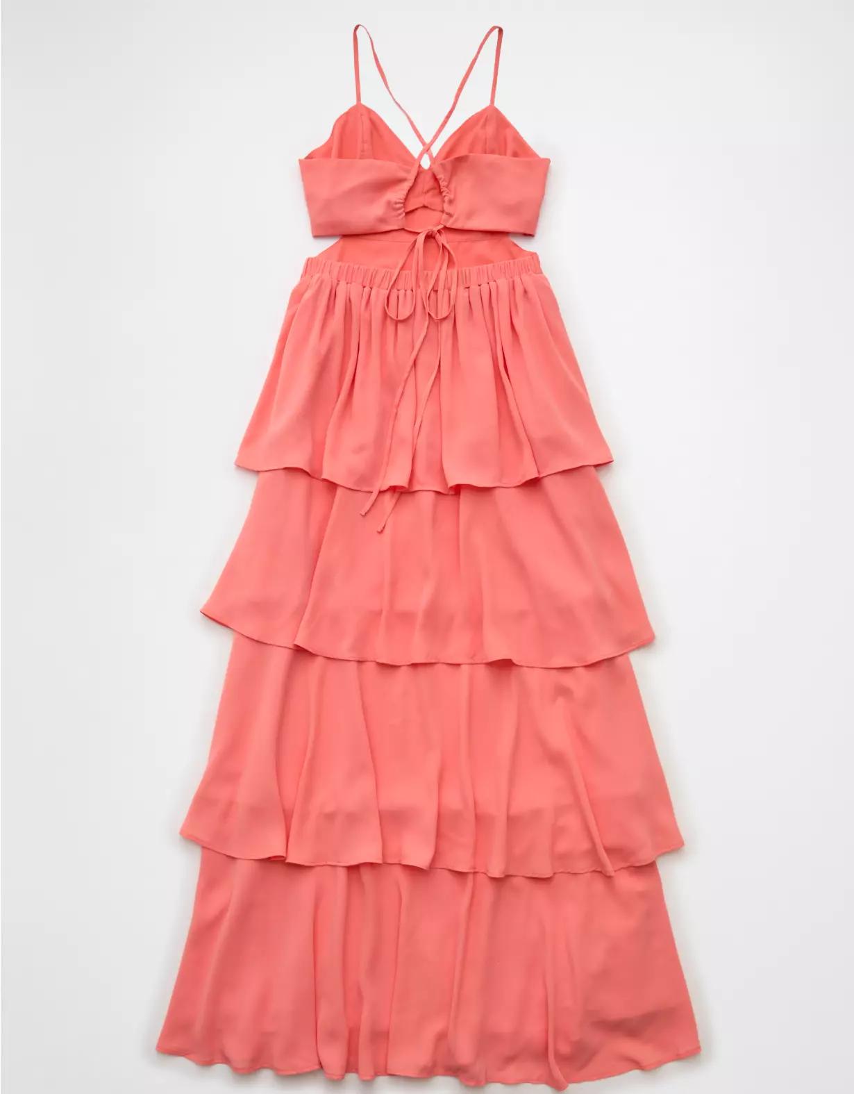 AE Cut-Out Tiered Maxi Dress Women's Product Image