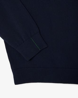 Monochrome Cotton V-neck Sweater Product Image