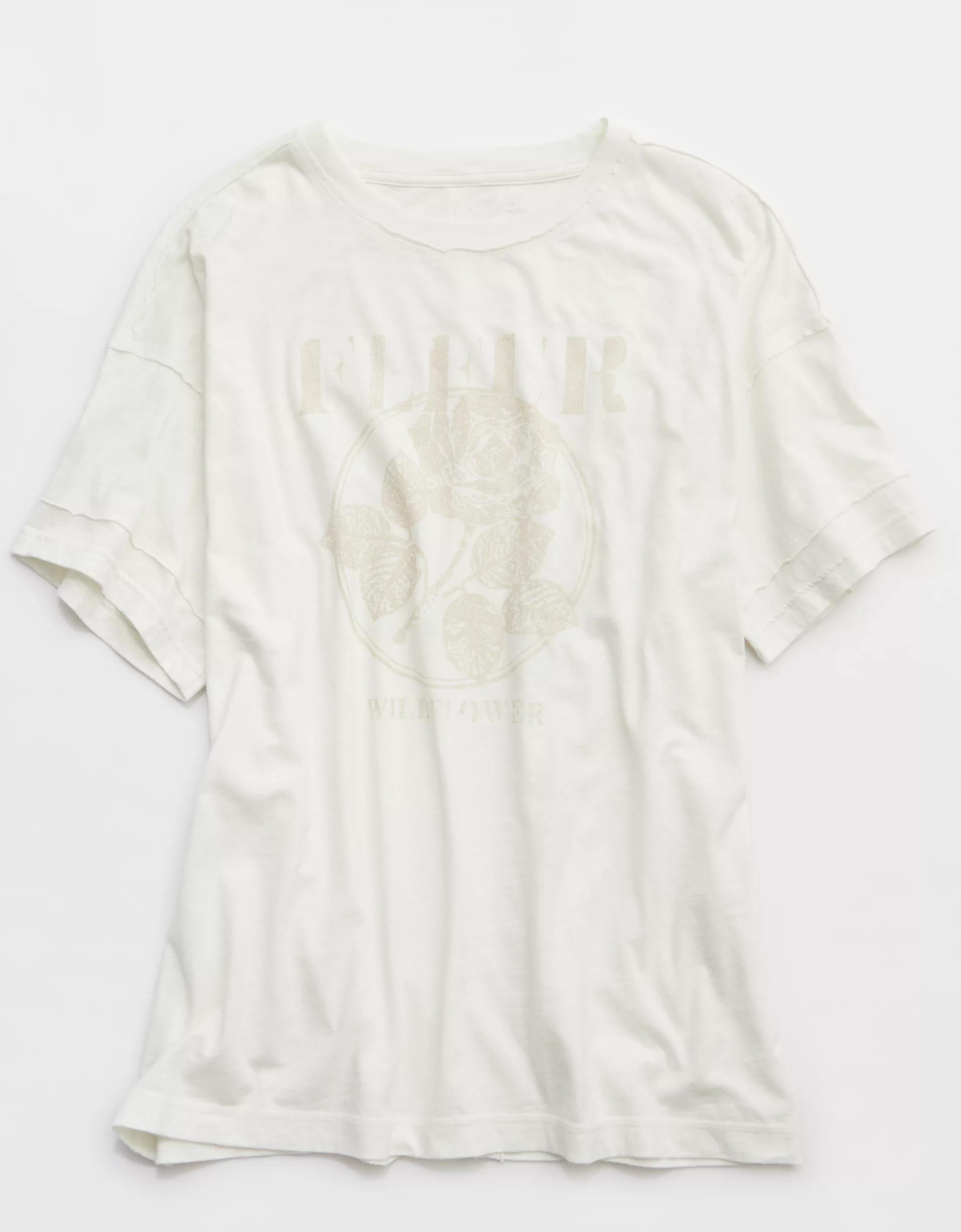 Aerie Crew Oversized Boyfriend T-Shirt Product Image