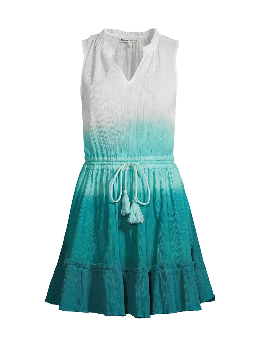 Womens Beth Drawstring Cotton Minidress Product Image