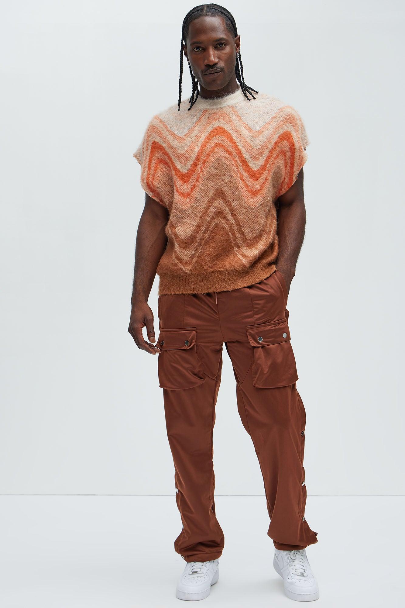 Snap At Me Sweatpants - Brown Product Image