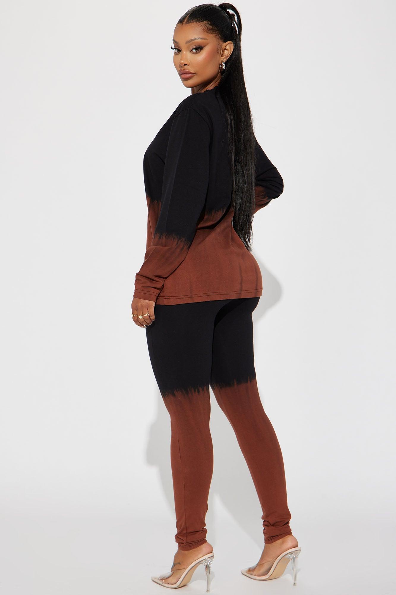 Tell Me About It Long Sleeve Legging Set - Black/combo Product Image