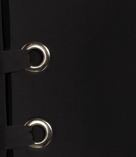 Eva Varro Knit Jersey 3/4 Sleeve Side Grommet Detail Tunic Product Image