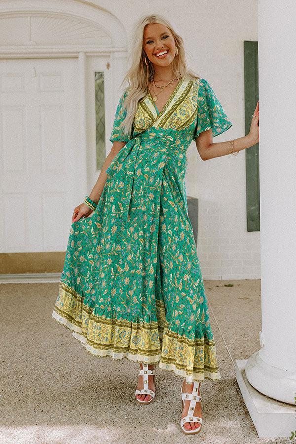 Summer Evening Breeze Floral Wrap Dress Product Image