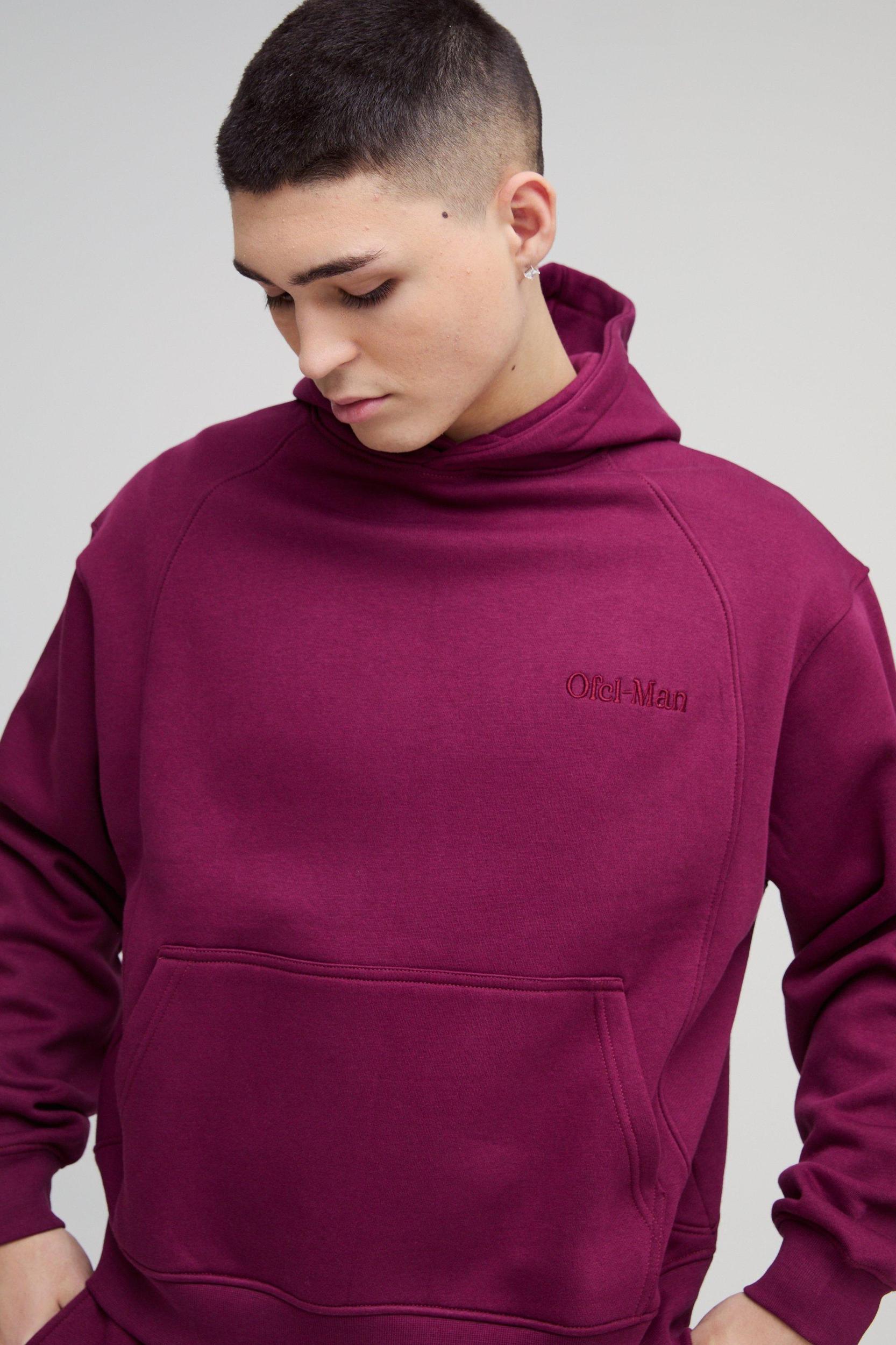 Oversized Boxy Ofcl Man Panel Detail Hooded Tracksuit | boohooMAN USA Product Image