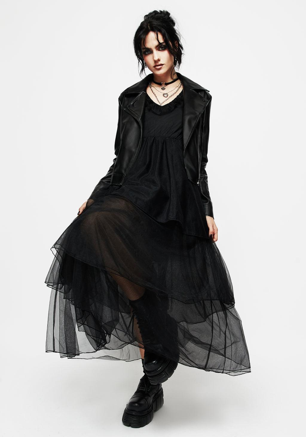 Opus Layered Tulle Apron Maxi Dress Product Image