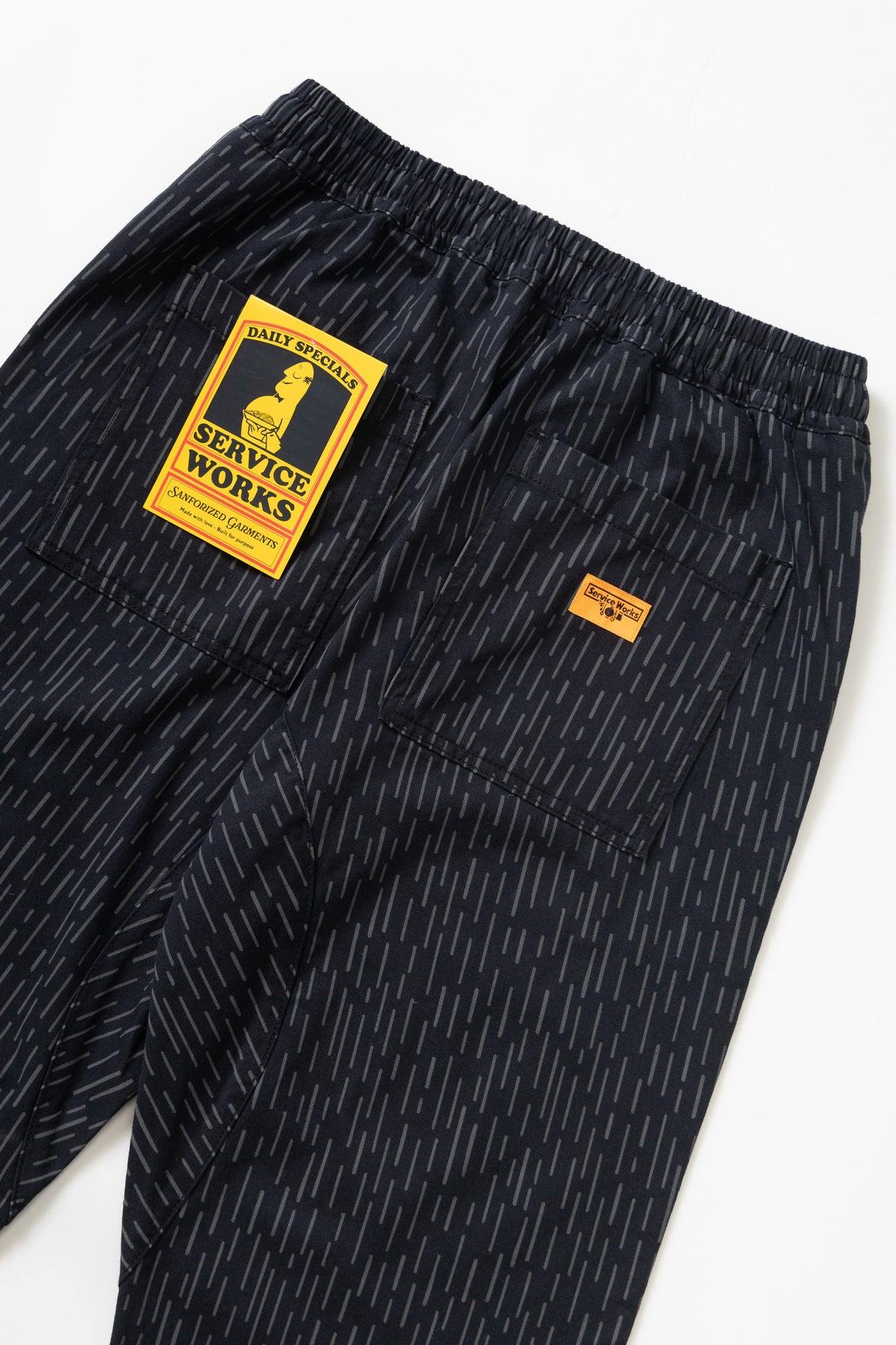 Patterned Chef Pants - Raindrop Mono Product Image