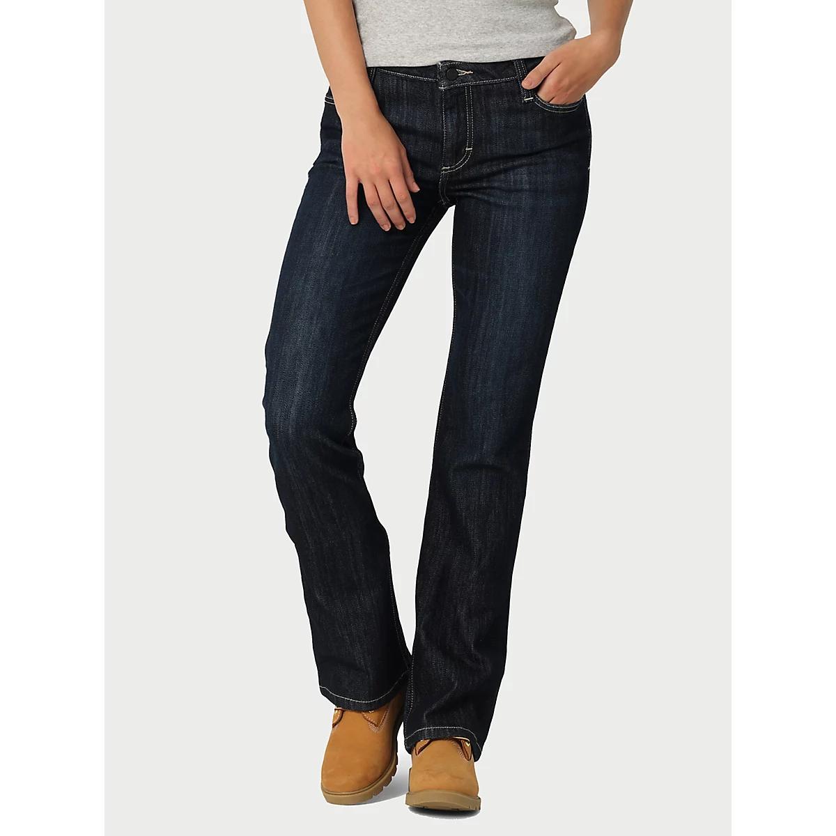 Women's Wrangler® FR Flame-Resistant Retro® Mae Bootcut Work Jean in Cherry Product Image