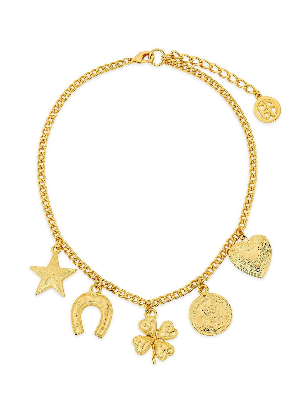 Womens 24K-Gold-Plated Charm Necklace Product Image