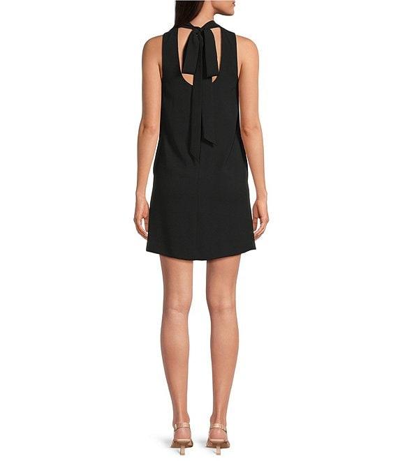 Alex Marie Chiara Stretch Crepe Mock Neck Sleeveless Dress Product Image