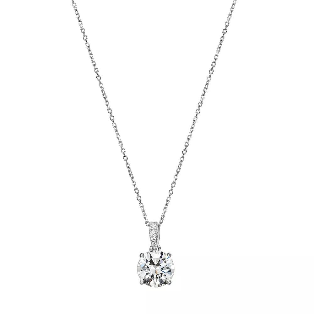 Sterling Silver Lab-Created Moissanite Pendant Necklace, Women's, Size: 18" Product Image