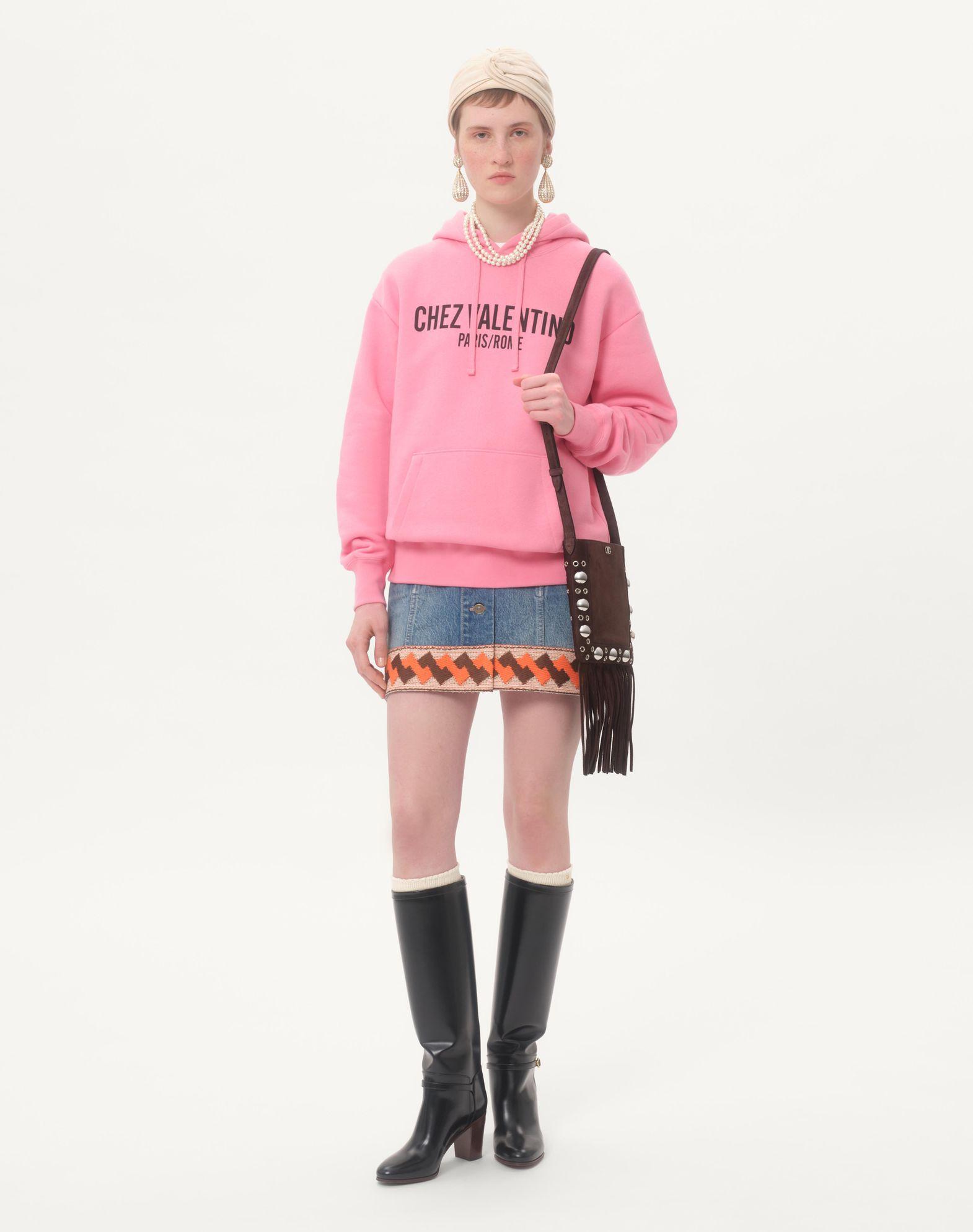 Valentino Garavani Nellcôte Small Shoulder Bag In Suede With Fringes Product Image