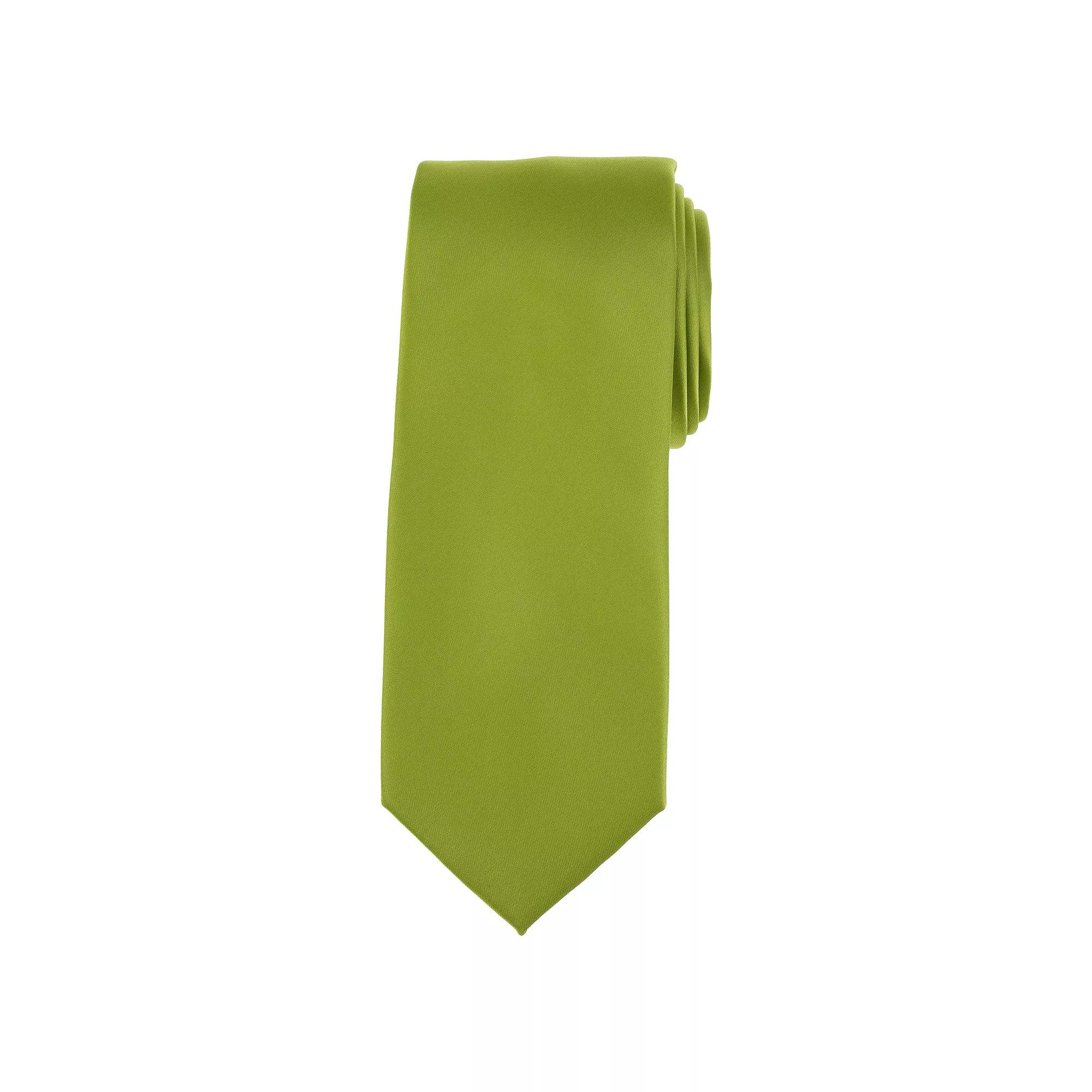 Men's Bespoke Solid Sateen Tie, Gold Sateen Product Image