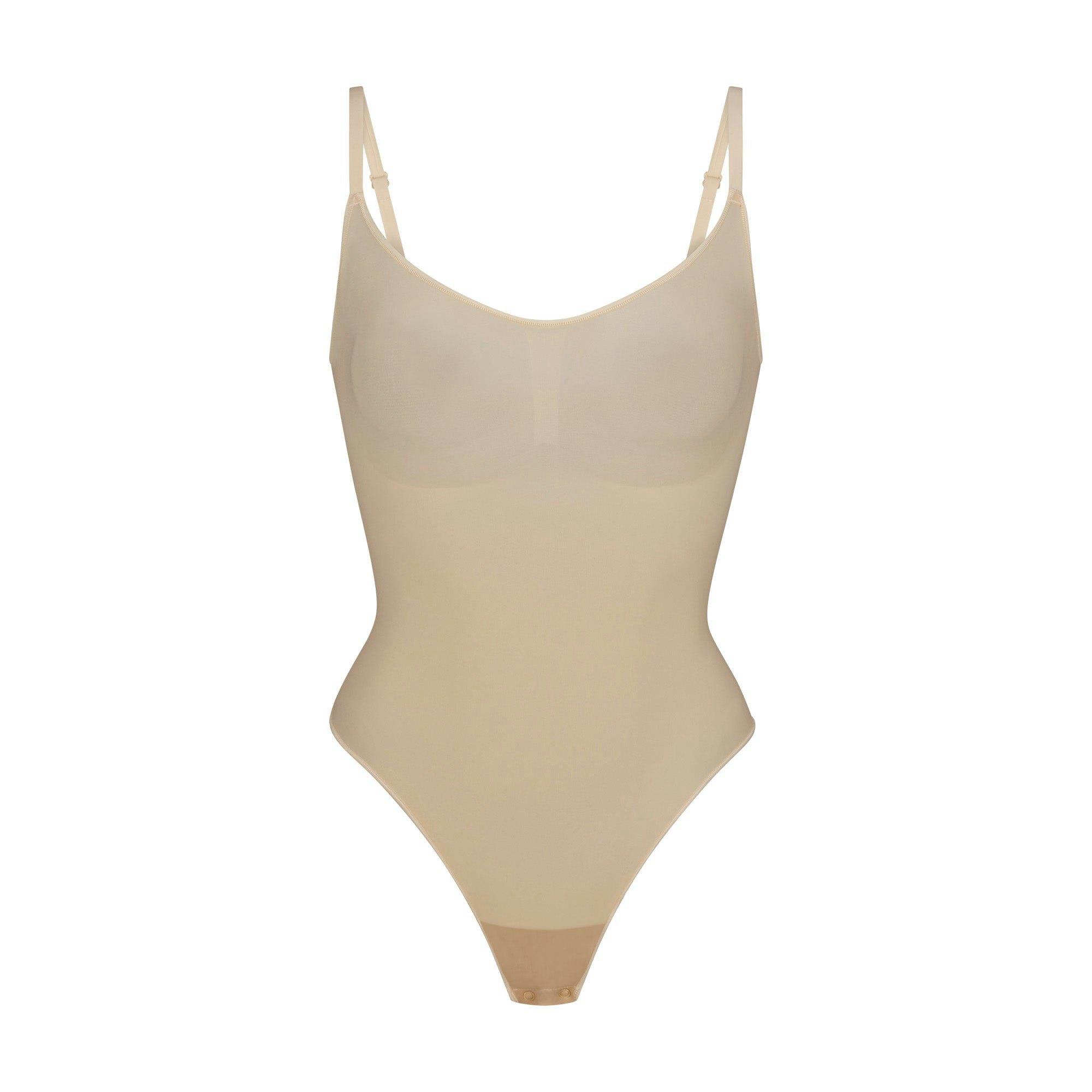 SHEER SEAMLESS BODYSUIT | SAND Product Image