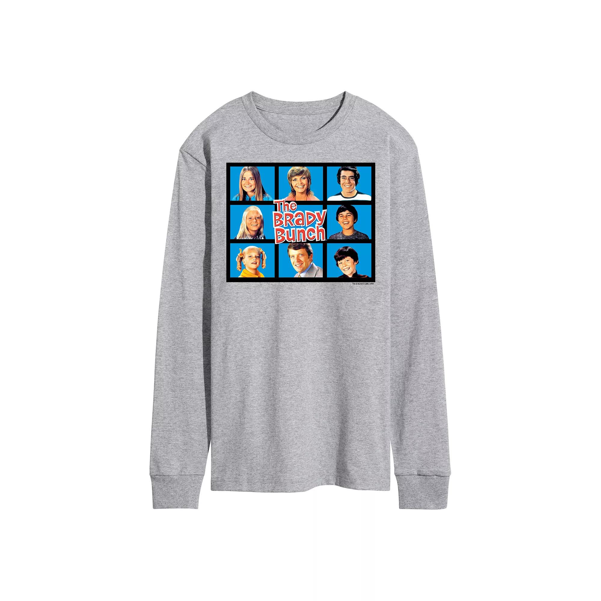 Men's The Brady Bunch Grid Long Sleeve Graphic Tee,  Product Image