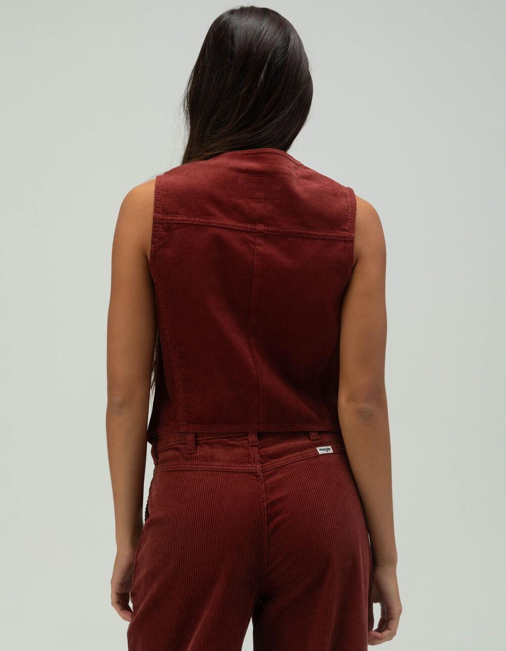 WRANGLER Femme Womens Corduroy Vest - RUST Product Image