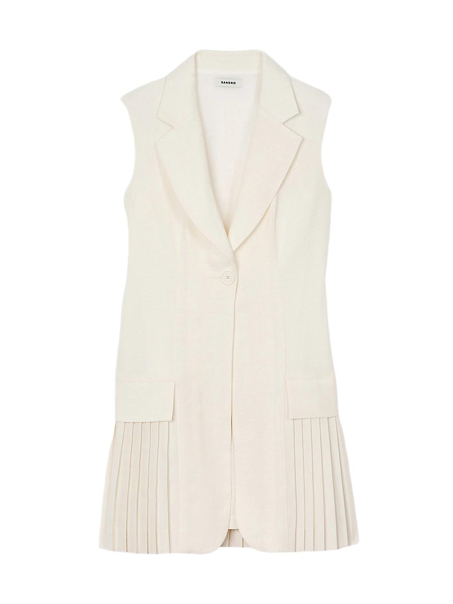 Womens Mini Pleated Suit Dress Product Image