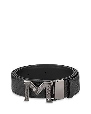Montblanc M Buckle Reversible Embossed Leather Belt Product Image