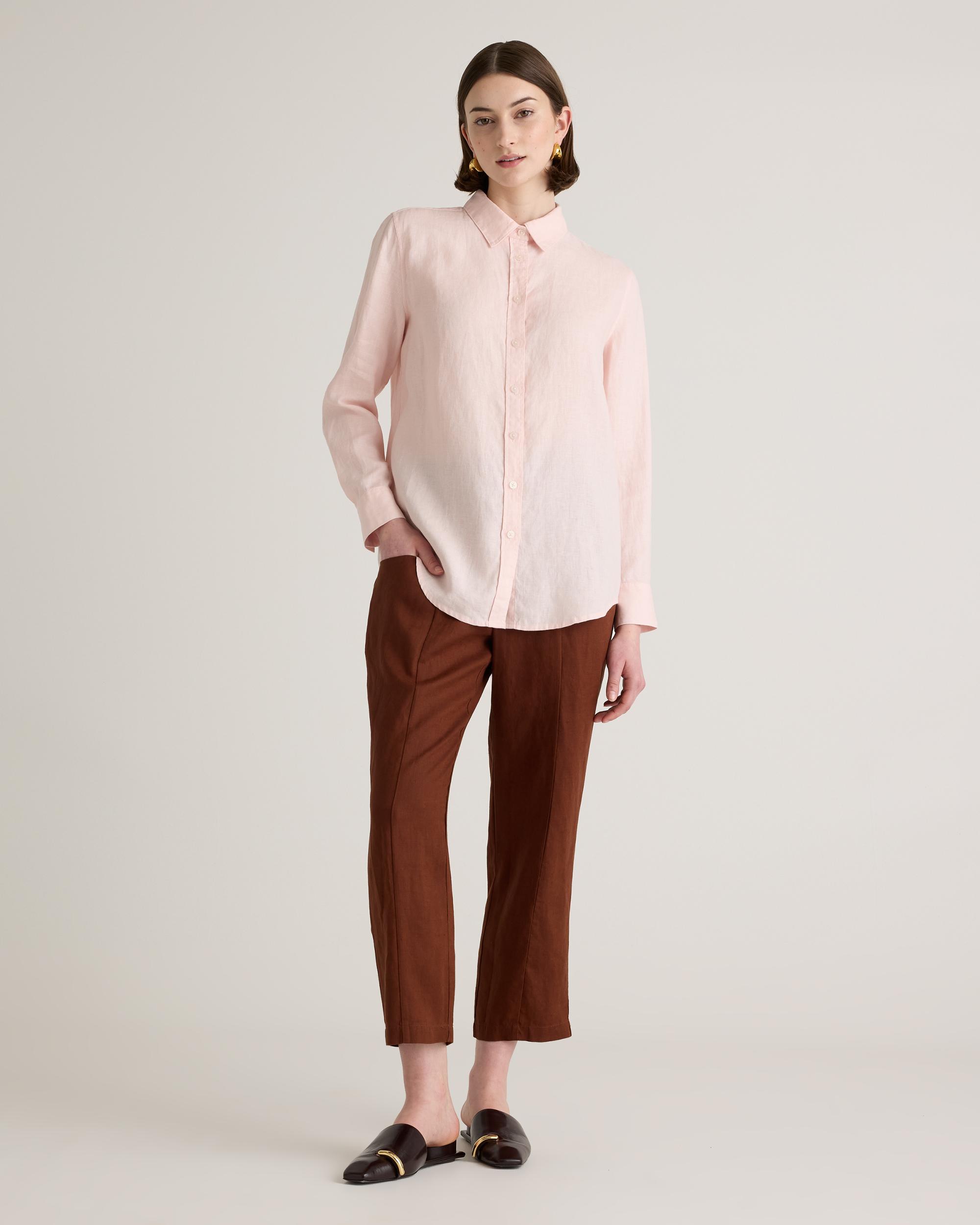 Quince | Women's 100% European Linen Tapered Ankle Pants Size XS Product Image