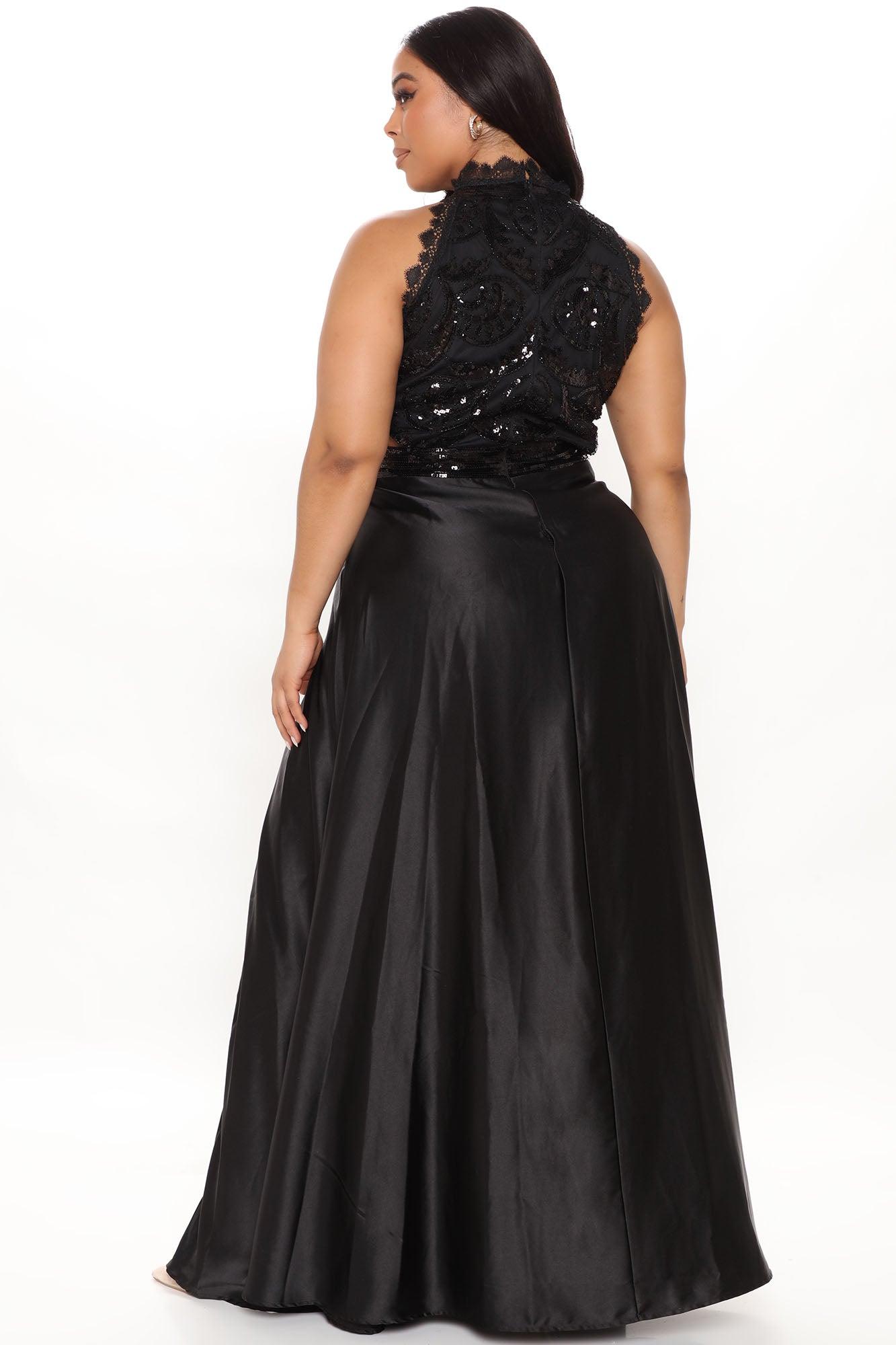 Simple Elegance Satin Maxi Gown - Black Product Image