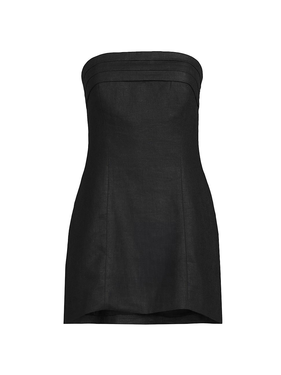 Womens Fleuri Linen Strapless Top Product Image