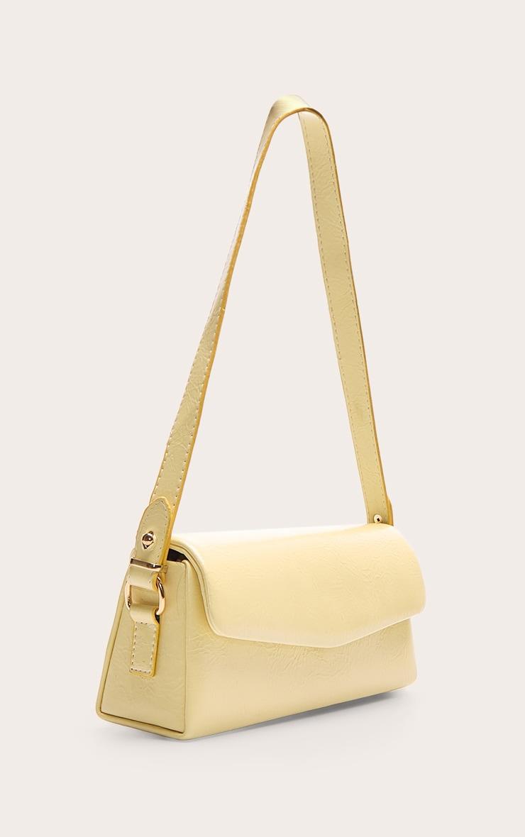 Butter Yellow Rectangle Fold Over Shoulder Bag Product Image