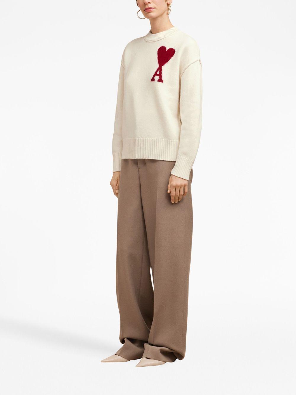 Ami de Coeur intarsia-knit wool jumper Product Image