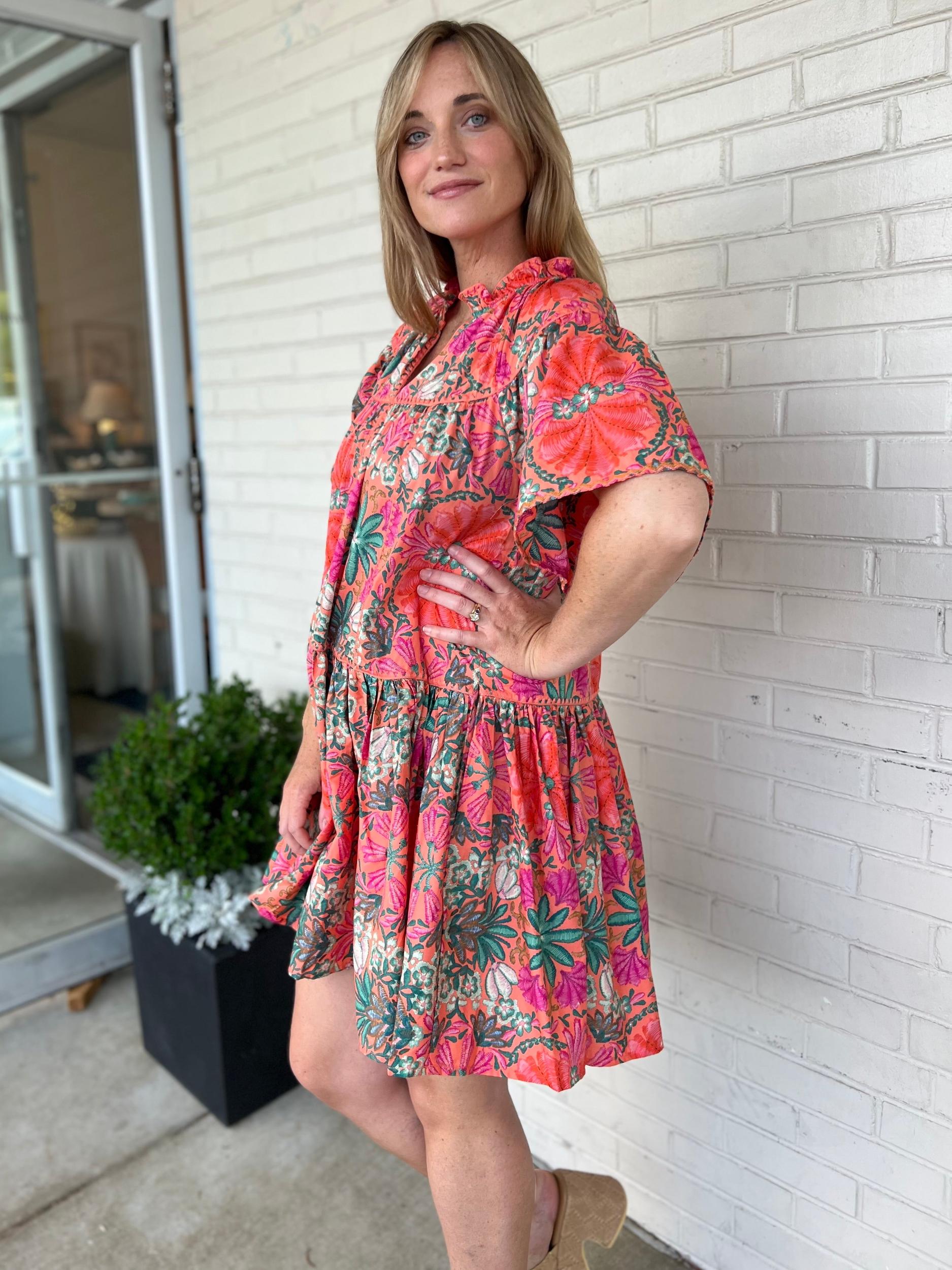 Viola V-Neck Mini Dress Product Image