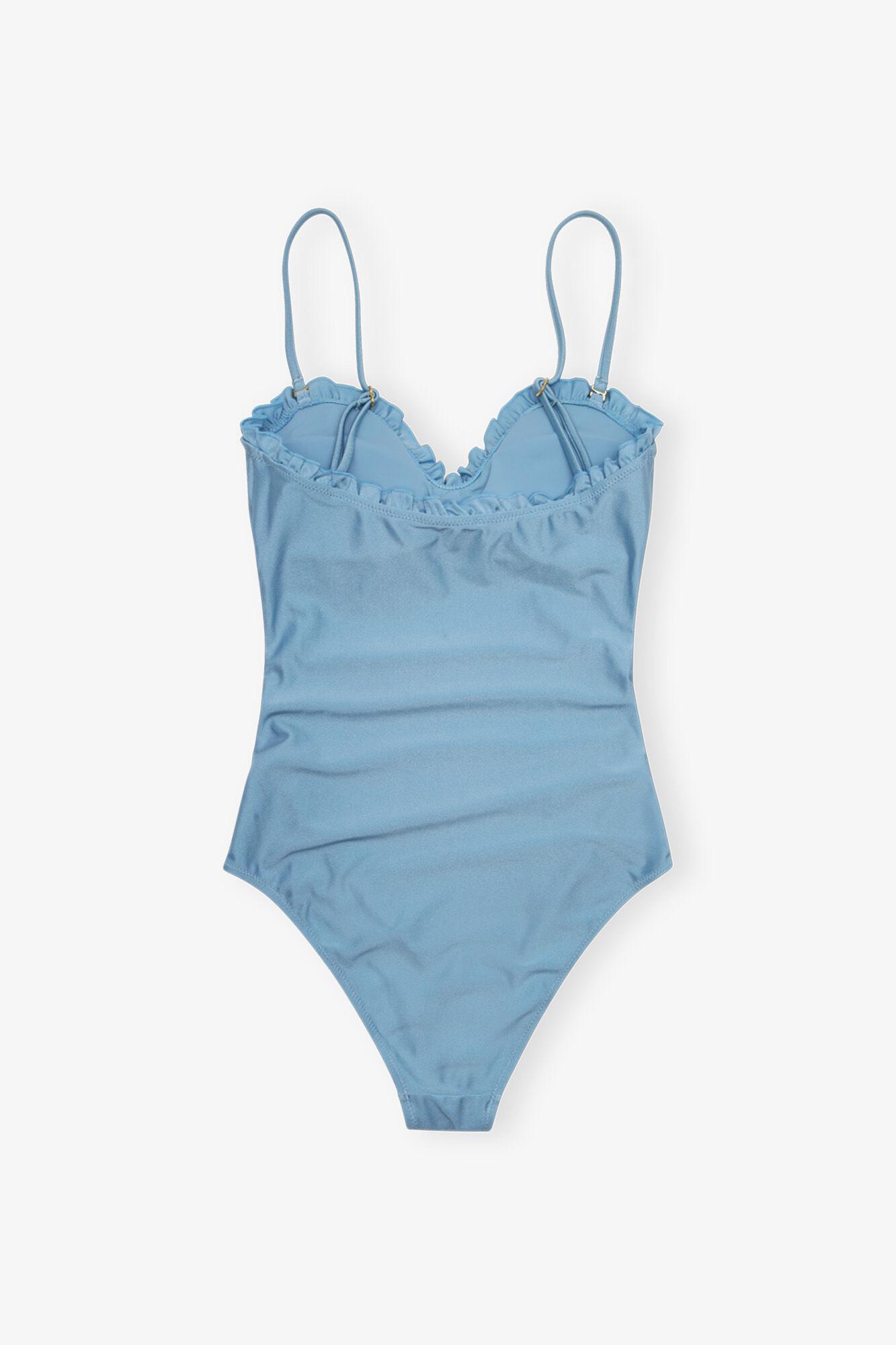 Blue Gathered Swimsuit Product Image