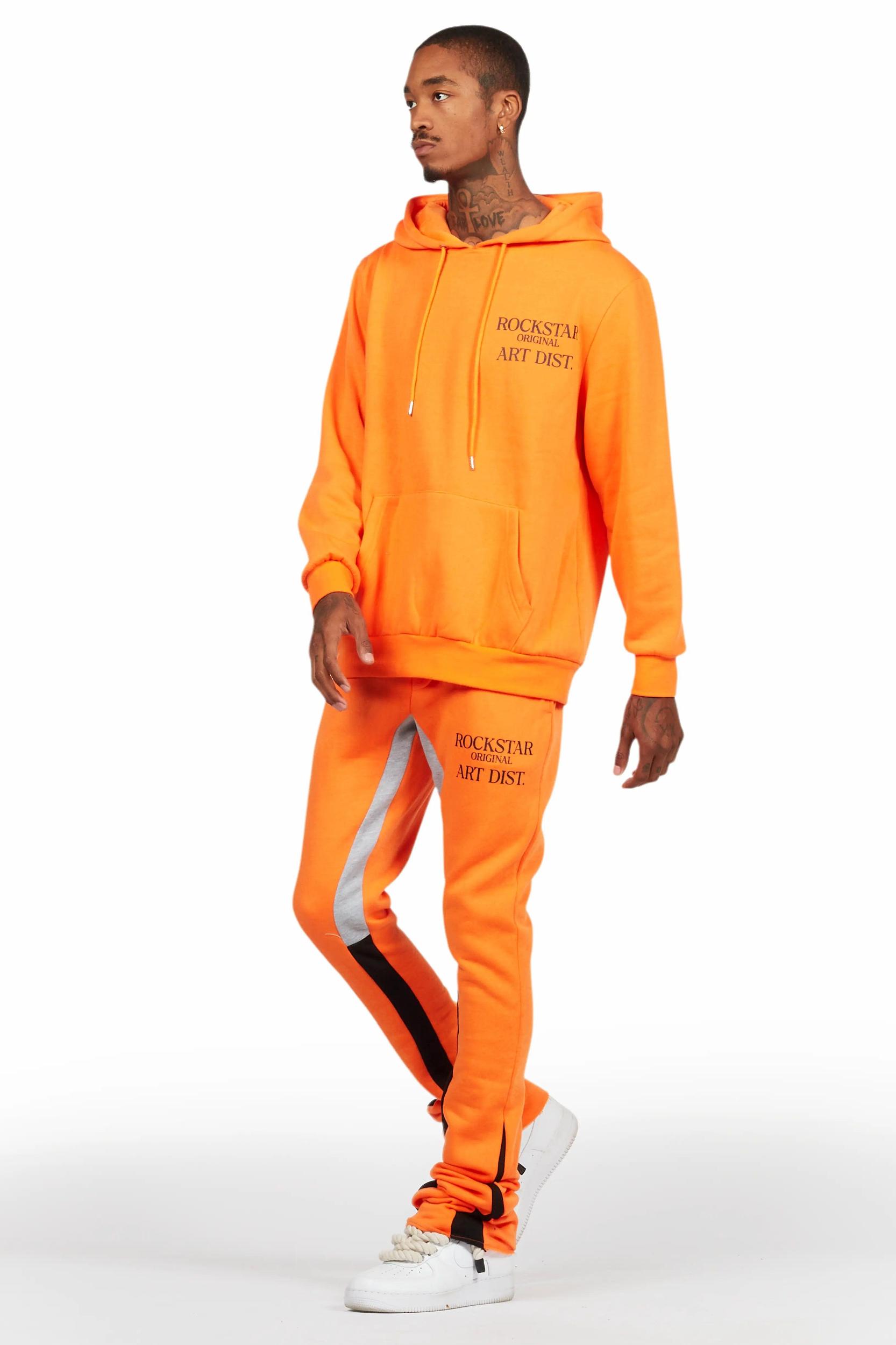 Briggs Orange Hoodie/Super Stacked Flare Track Set Male Product Image