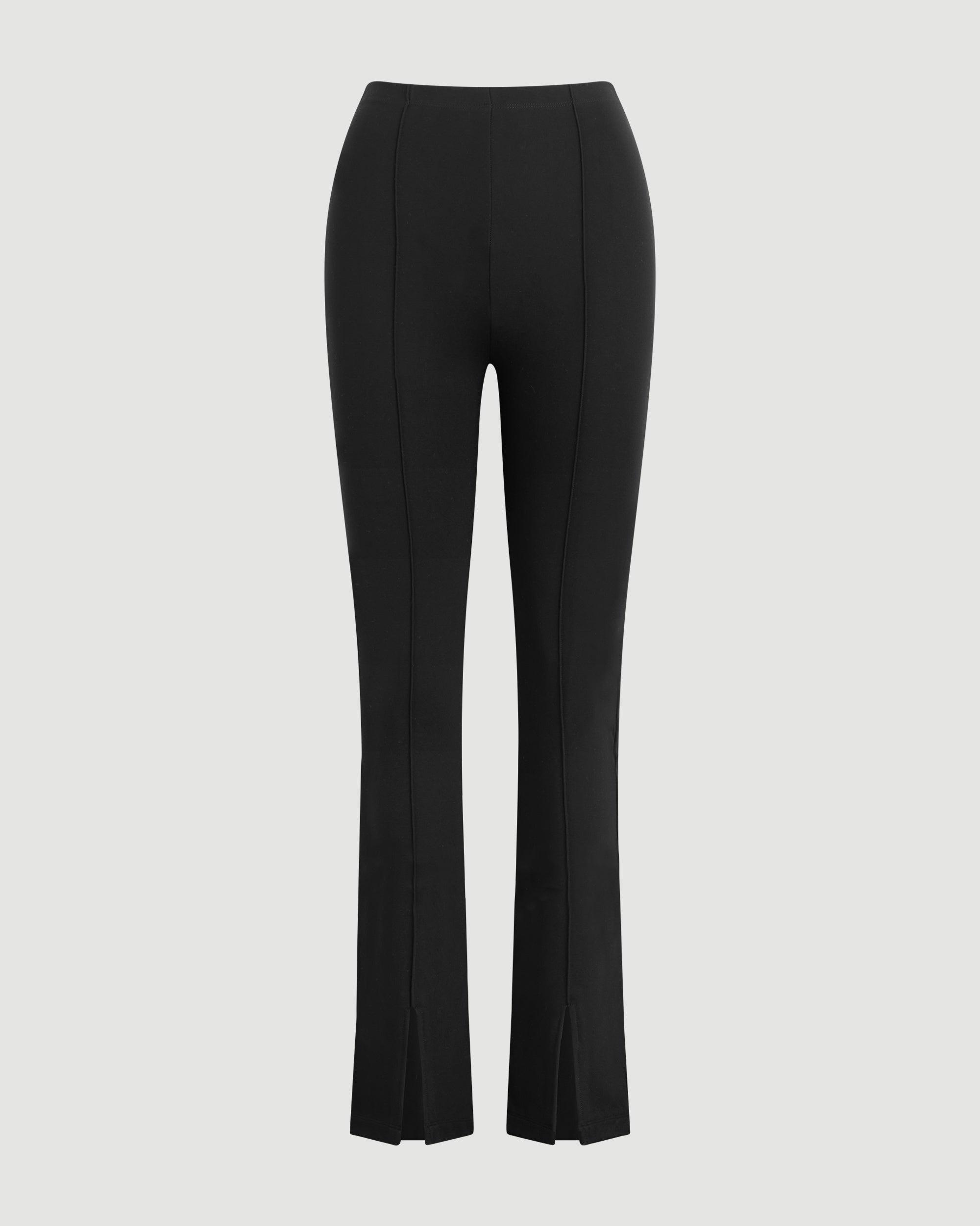 Cass Front-Split Ponte Stretch Pant Product Image