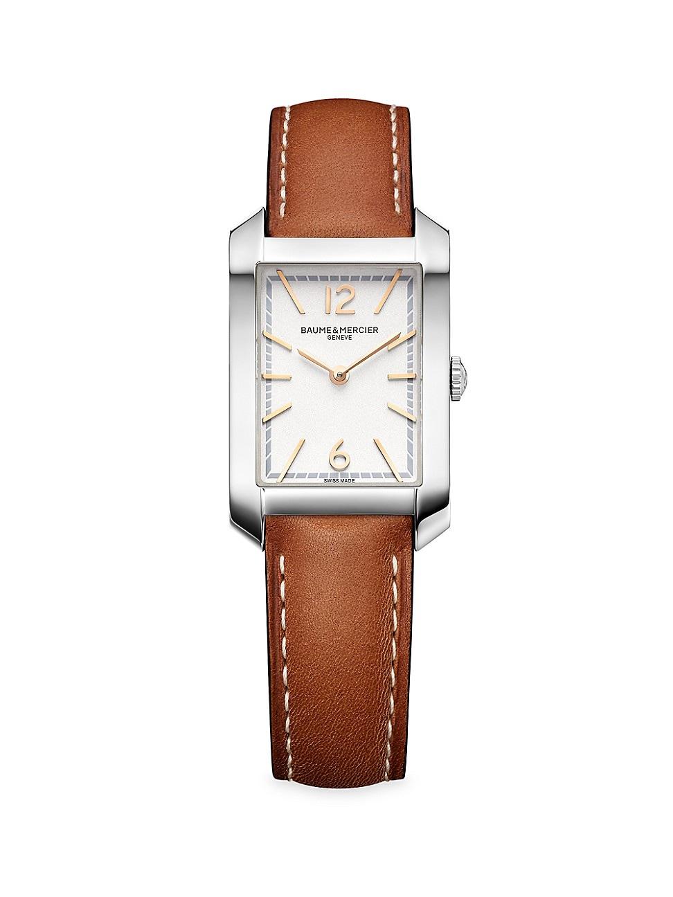 Womens Hampton Stainless Steel & Calfskin Leather Watch Product Image