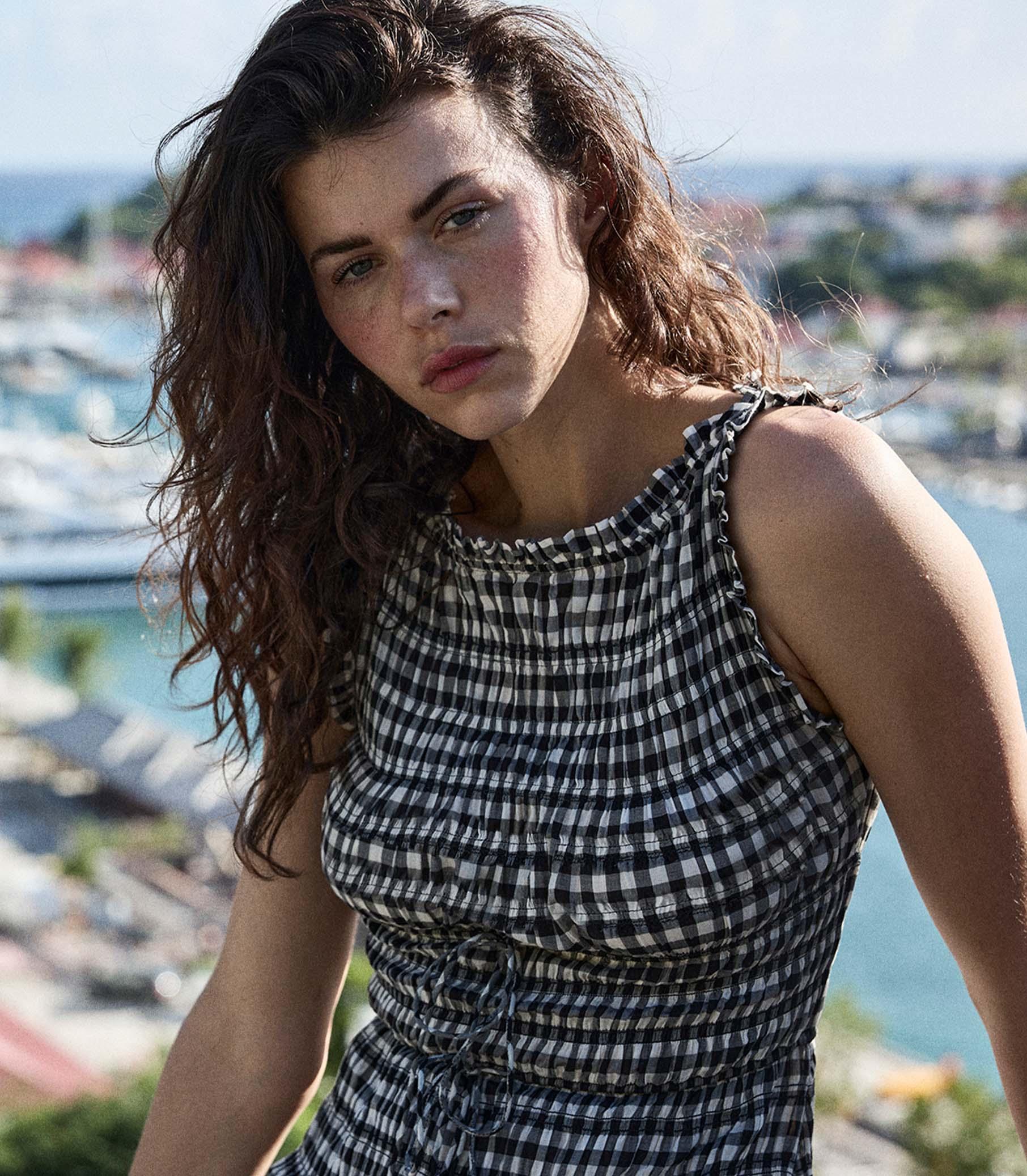 ROSELLA DRESS -- NOIR GRETA GINGHAM Product Image