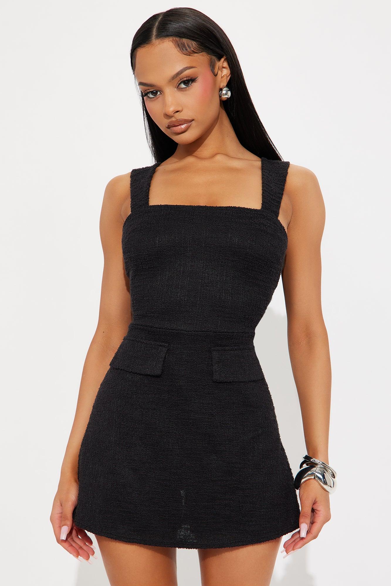 Tosca Tweed Romper - Black Product Image