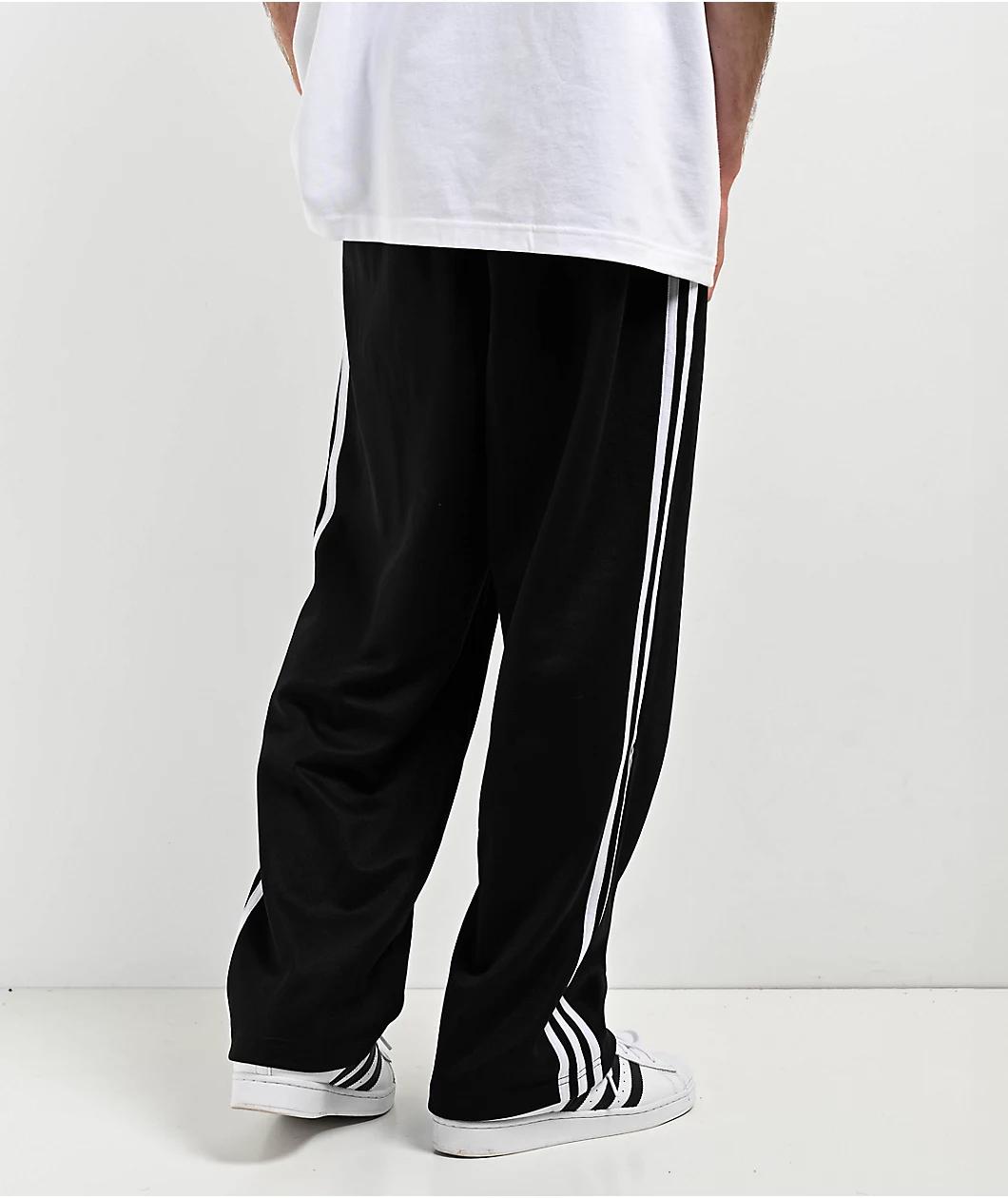 adidas Originals Adicolor Baggy Fit Firebird Black Track Pants Product Image