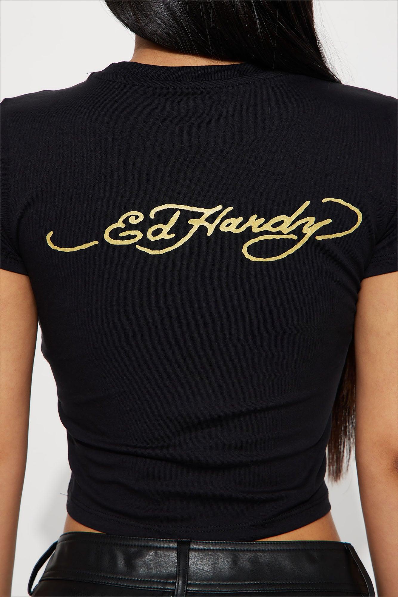 Ed Hardy NYC Skull Fitted Tee - Black Product Image