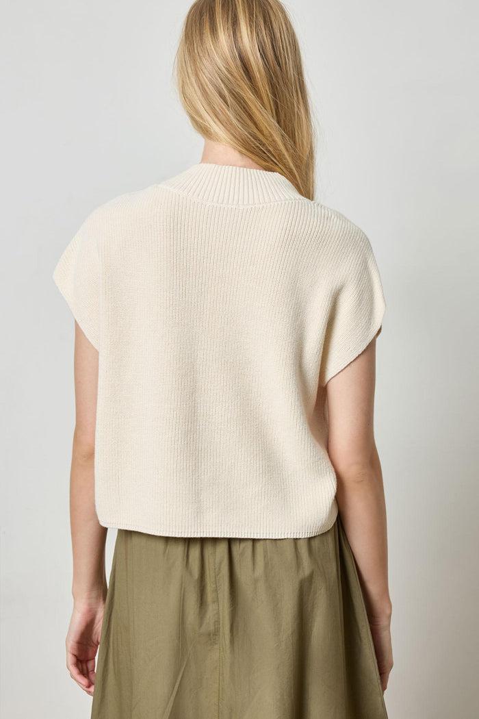 Wide Trim V-Neck Sweater Product Image