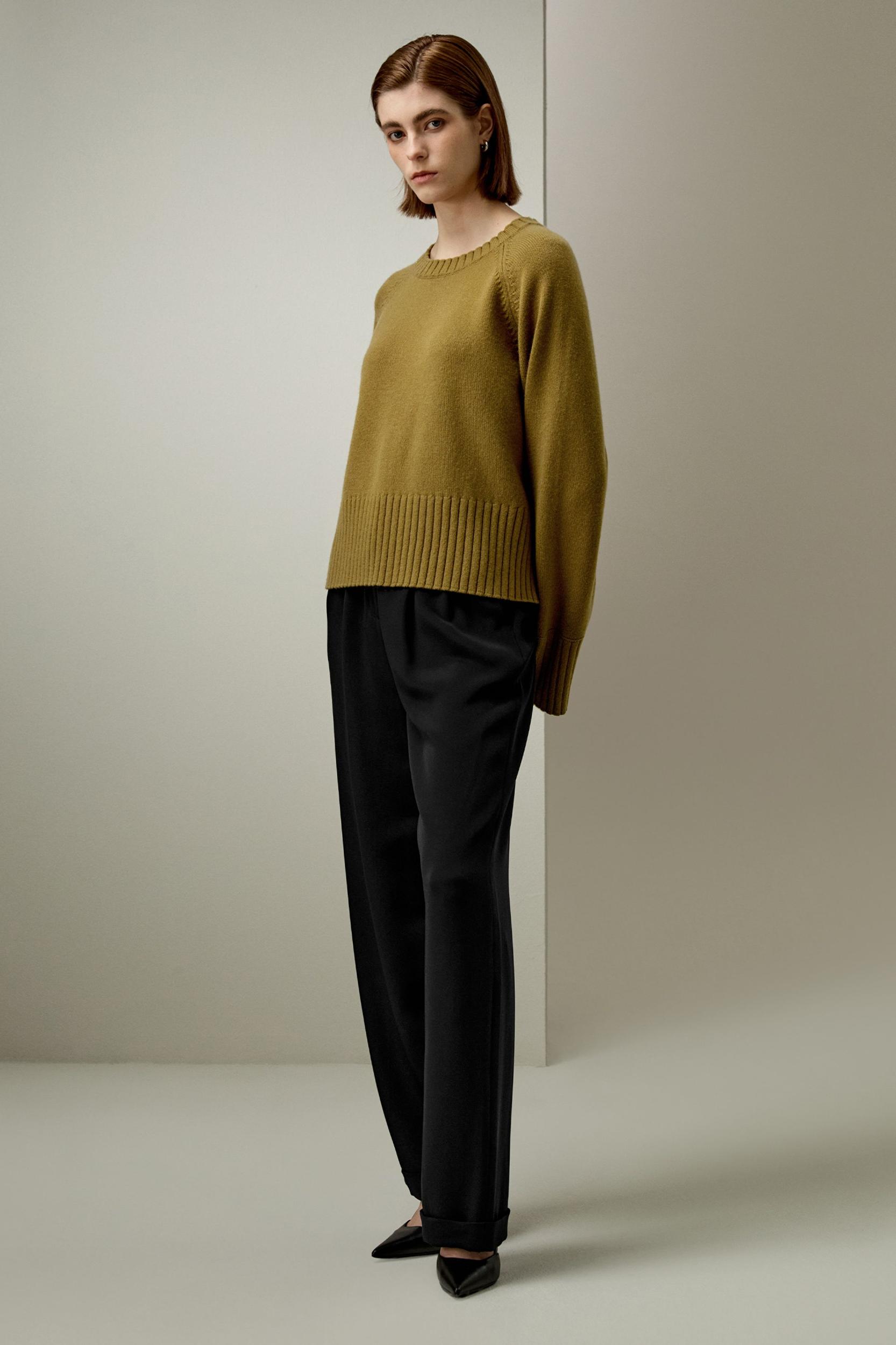 LILYSILK Cashmere Sweater Crew Neck - for Women - White Wool Cashmere - Elegant Mid-Rise Style Sweater S Product Image