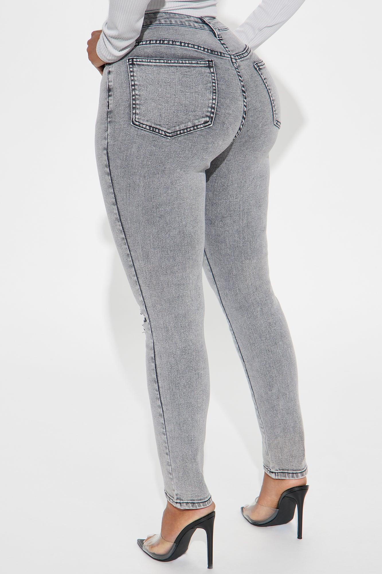 Call It Love Stretch Ripped Skinny Jeans - Acid Wash Black Product Image