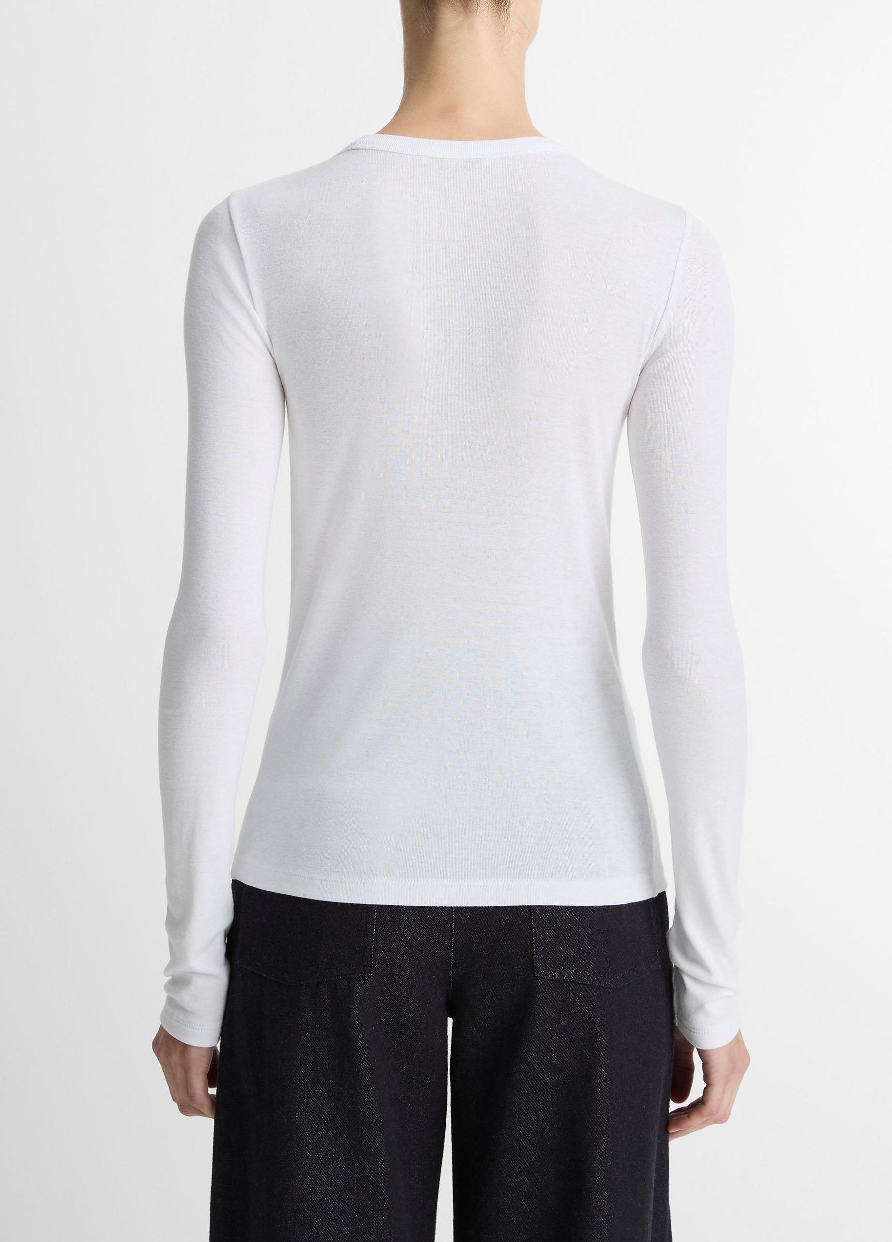 Essential Pima Cotton-Blend Long-Sleeve T-Shirt Product Image