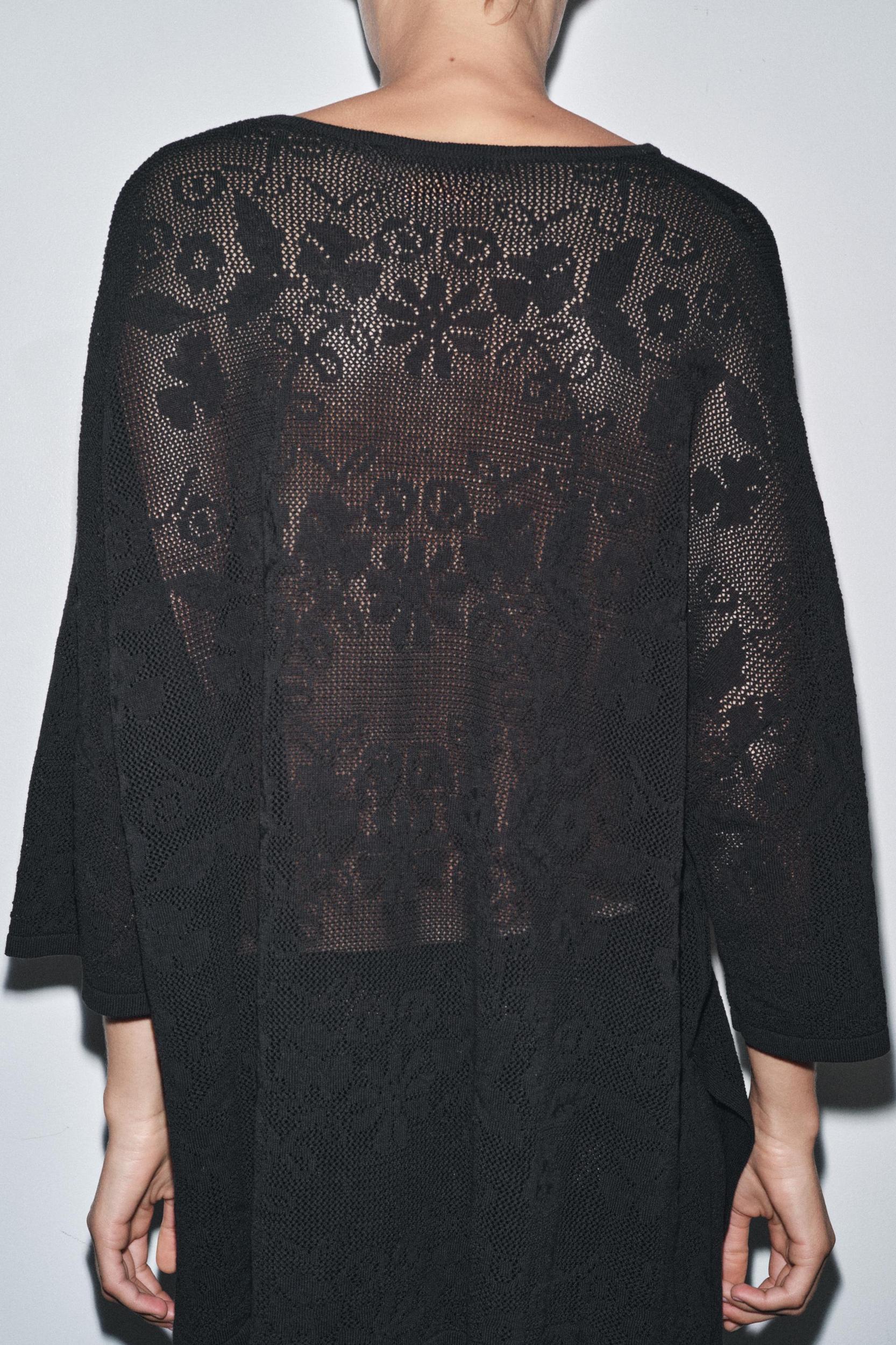 FLORAL TEXTURED KNIT PANTS Product Image