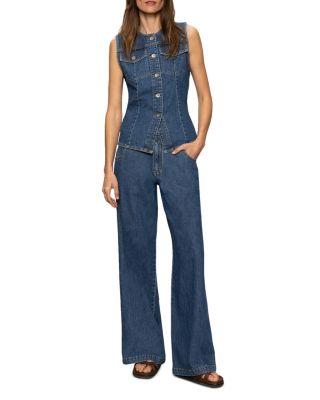 Arden Wide Leg Denim Pants  Product Image