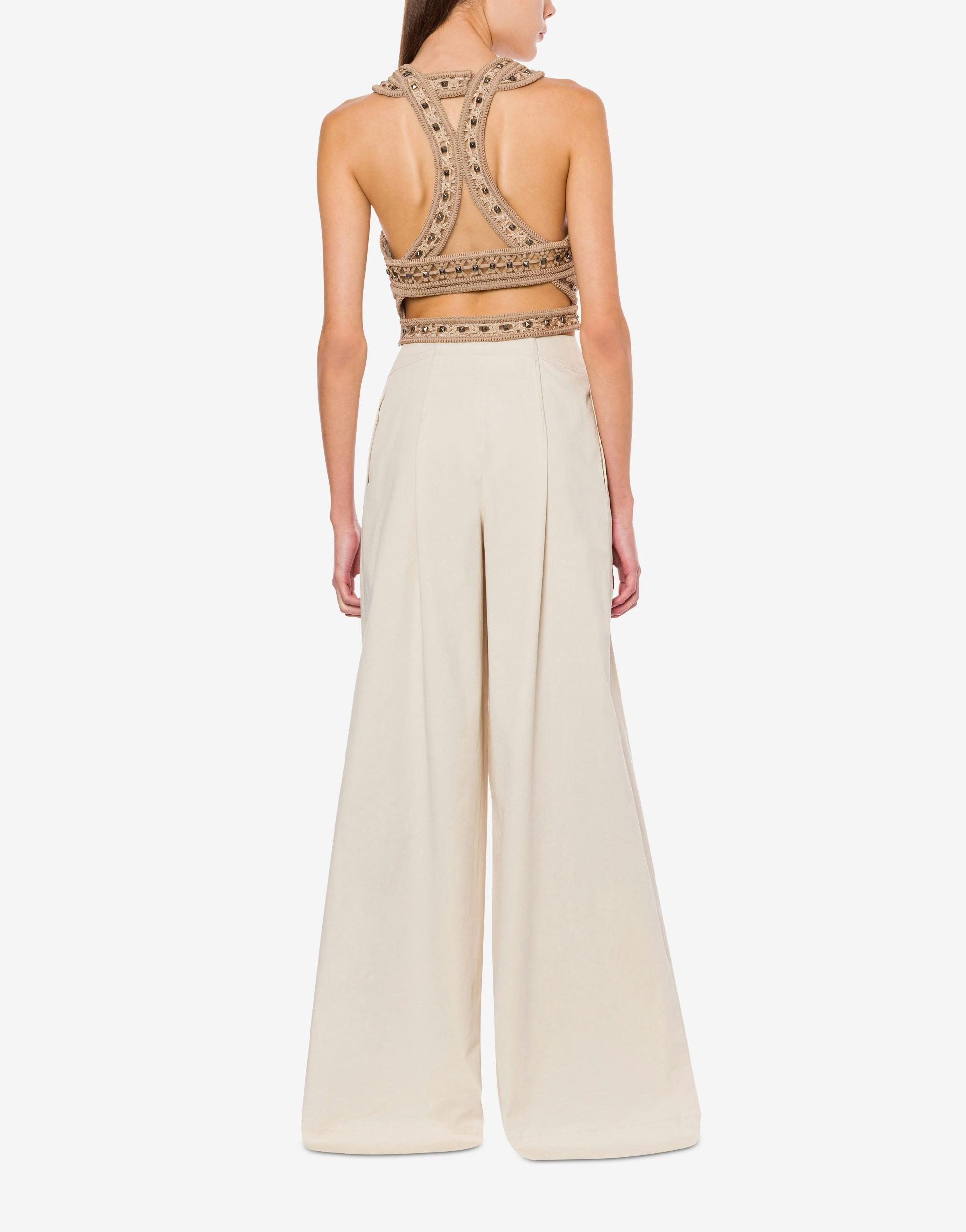 Tulle crop top with embroidery Product Image