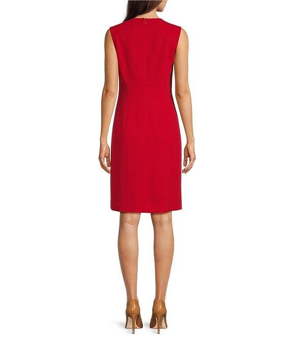Anne Klein V-Neck Sleeveless Sheath Dress Product Image