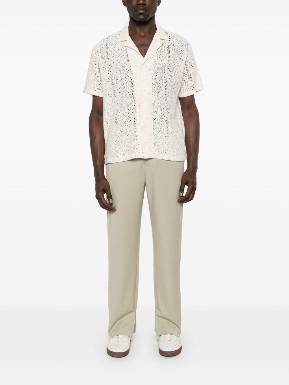 all-over crochet shirt Product Image