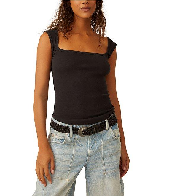 Free People Hummingbird Square Neck Sleeveless Tank Top Product Image