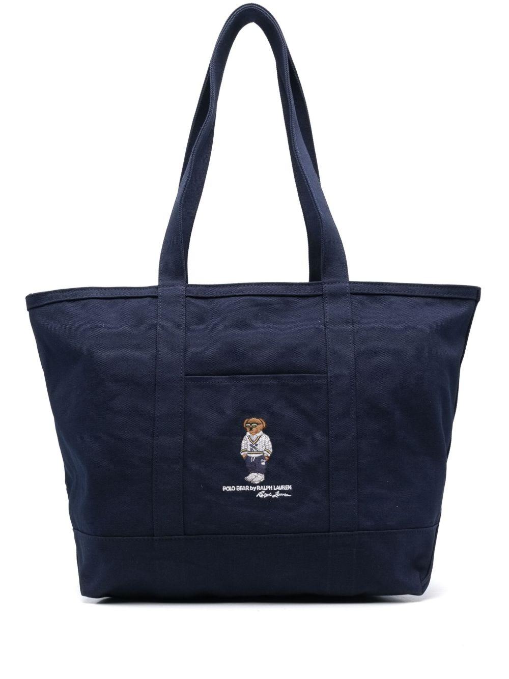 Polo Bear canvas tote bag  Product Image